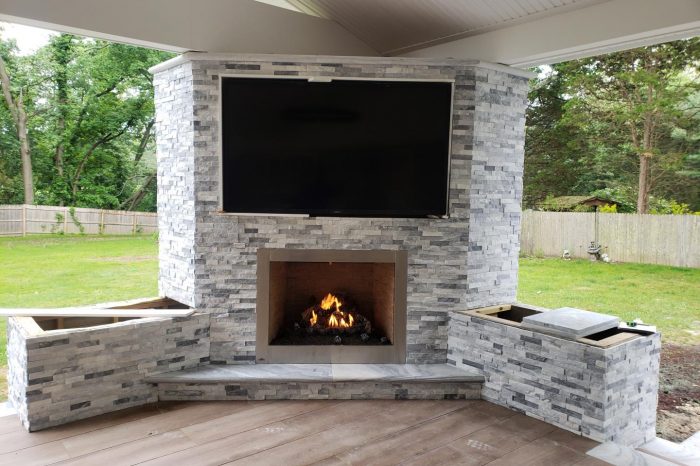 Cultured Stone Ocean Fireplaces, Cultured Stone Outdoor Fireplace