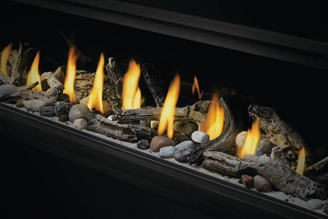Beach Fire Logs, Mineral Rocks, and Shore Fire Kit in Vector Linear