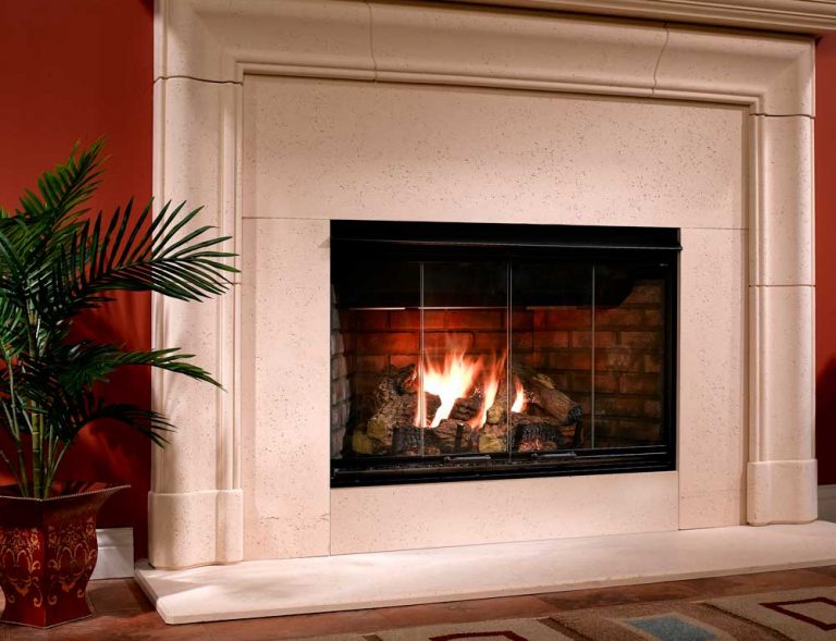 Majestic Reveal B-Vent Gas Fireplace - Ocean Stone & Fireplaces